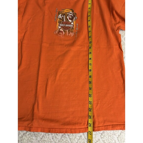 Vintage Harley Davidson 2 Sided Joker Las Vegas Nevada Orange Tee Men’s Size M - Picture 16 of 16